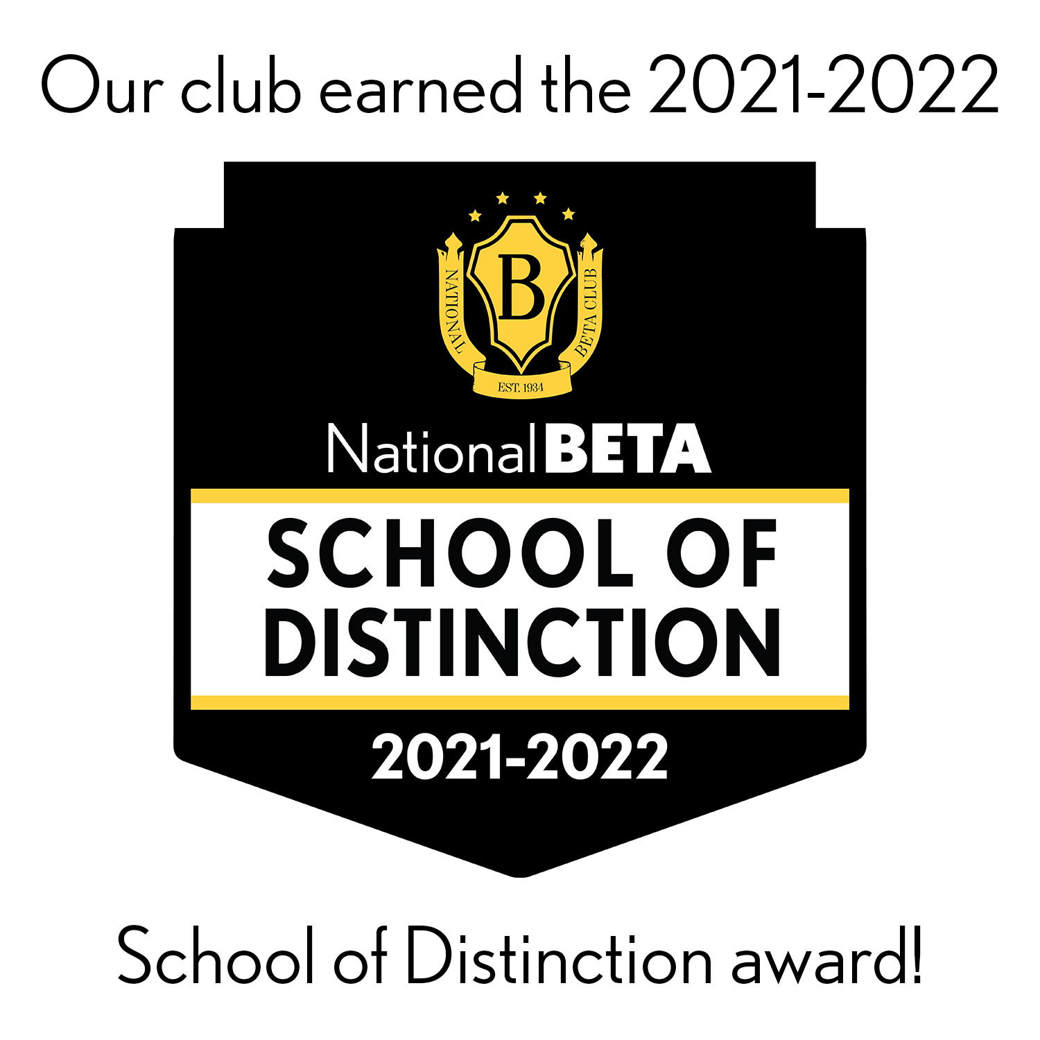 BETA School of Destinction Award 2021-2022